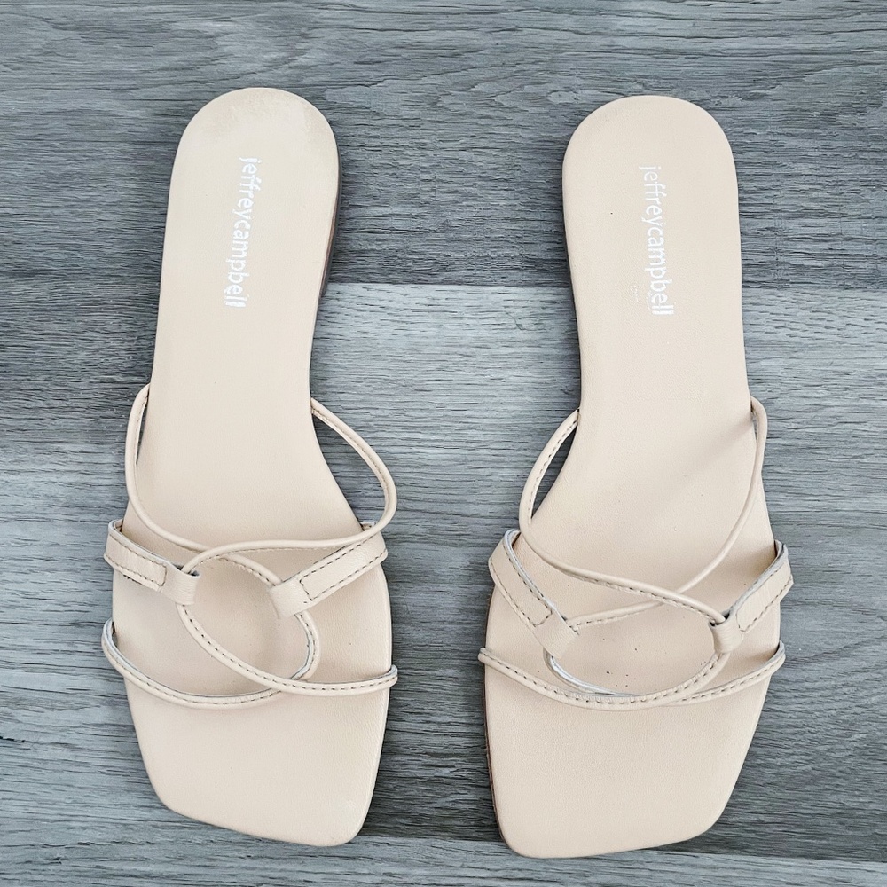 Jeffrey Campbell Tan Strappy Sandals 7/38 - Picture 1 of 7